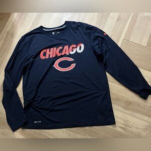 Chicago Bears Nike NFL Training Dri-Fit Long Sleeve Shirt Men's Navy - L